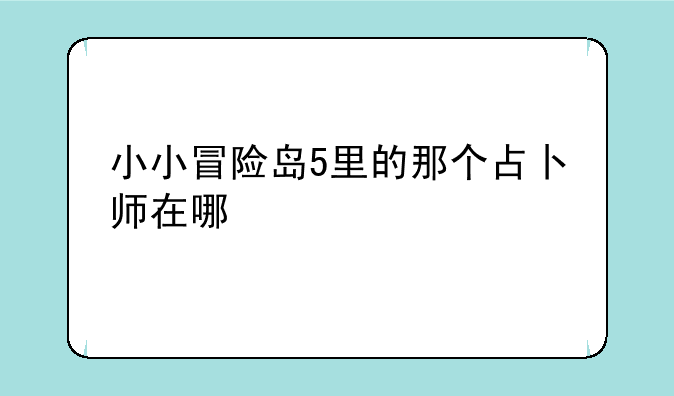 小小冒险岛5里的那个占卜师在哪
